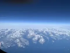 High-altitude overhead view of the San Bernardino Mountains during mountain flying training